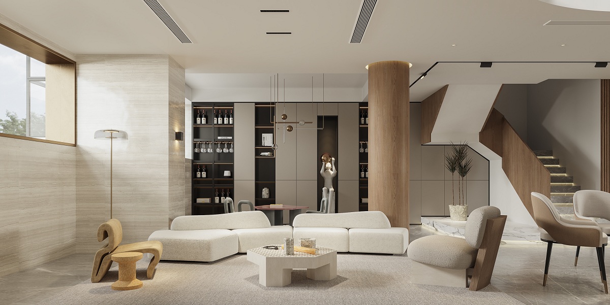 蘇州華麗家族太湖上景花園客廳裝修效果圖 蘇州別墅客廳裝修效果圖