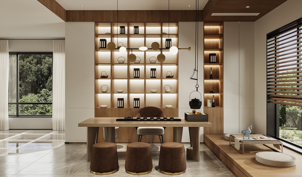 蘇州華麗家族太湖上景花園茶室裝修 蘇州別墅茶室裝修