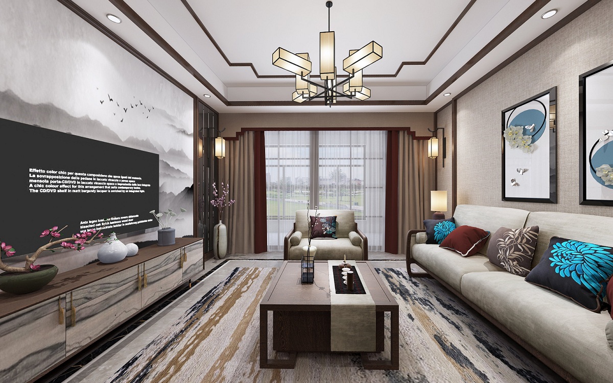 蘇州灣天鉑客廳裝修 蘇州143平米客廳裝修