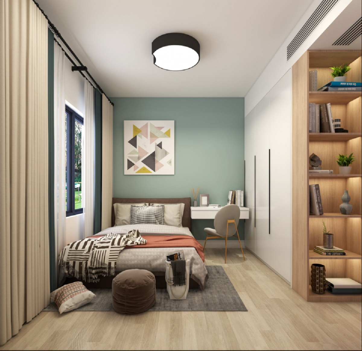 蘇州錦麟府次臥裝修 蘇州135平米次臥裝修