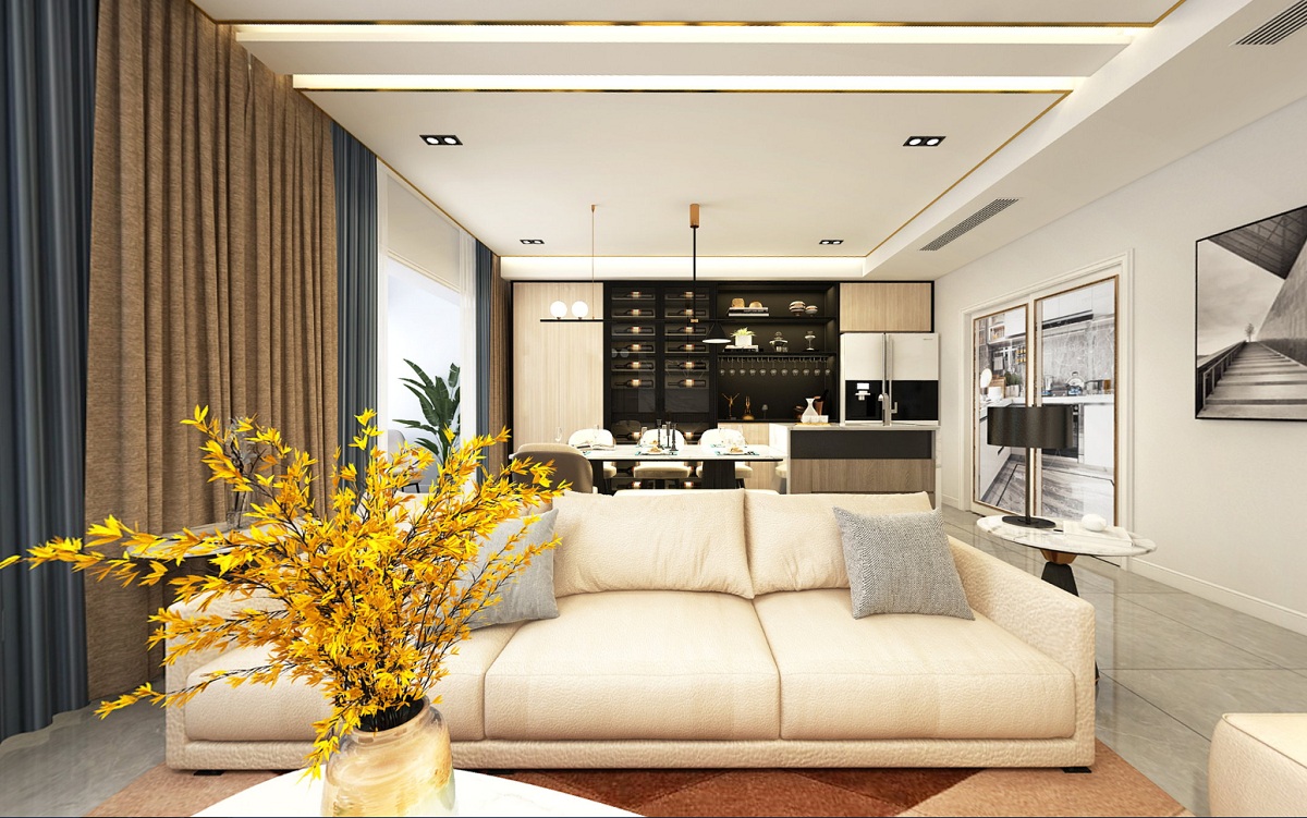 蘇州錦麟府客廳裝修 蘇州135平米客廳裝修