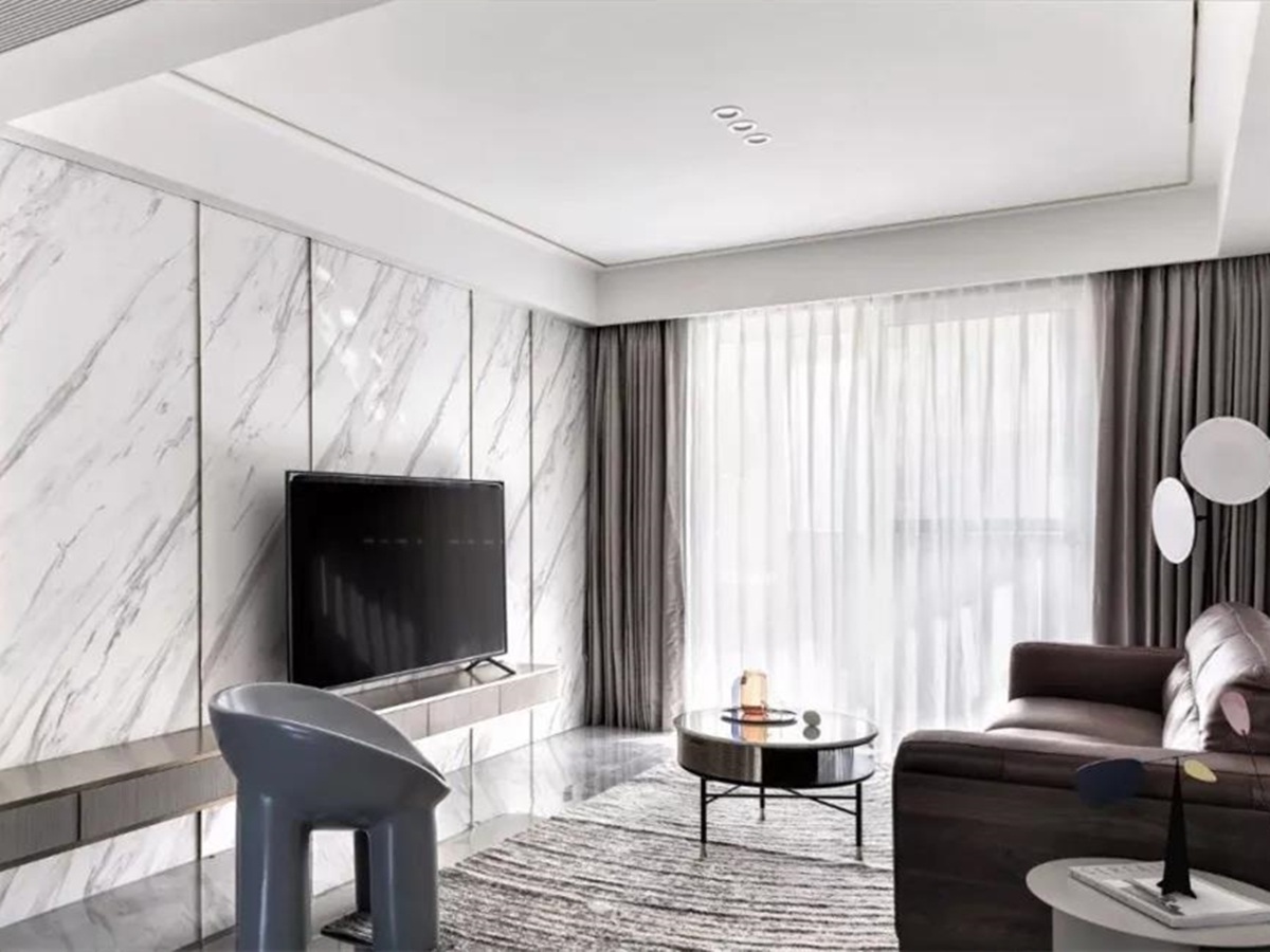 蘇州陽光天地客廳裝修 蘇州112平米客廳裝修