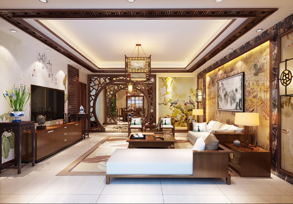 蘇州吳越錦源客廳裝修 蘇州142平米客廳裝修